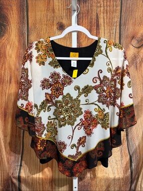 🚨(4/$10) Ruby Rd. Cape Style Blouse Size PM